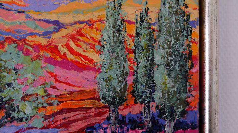 Original Abstract Expressionism Landscape Painting by Inelouise Mourick