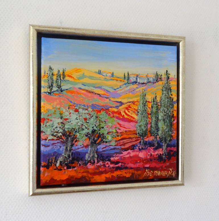 Original Abstract Expressionism Landscape Painting by Inelouise Mourick