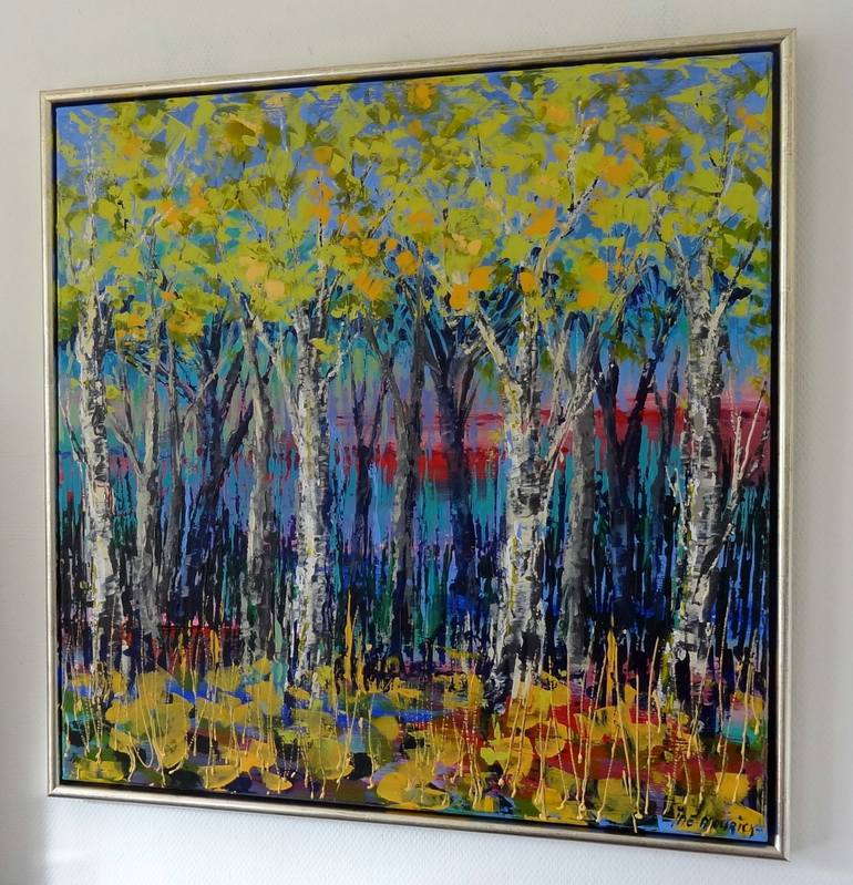 Original Abstract Expressionism Landscape Painting by IneLouise Mourick