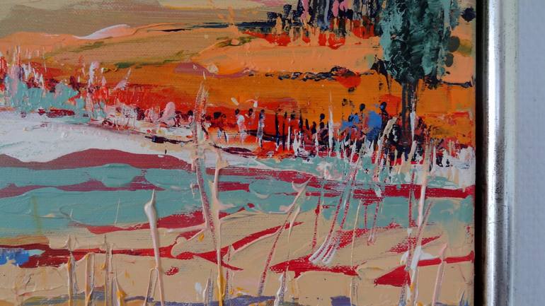 Original Abstract Expressionism Landscape Painting by IneLouise Mourick