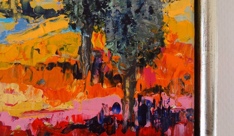 Original Abstract Expressionism Landscape Painting by IneLouise Mourick