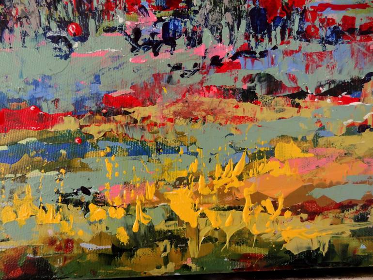 Original Abstract Expressionism Landscape Painting by Inelouise Mourick