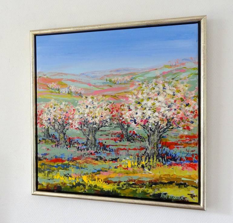 Original Abstract Expressionism Landscape Painting by Inelouise Mourick