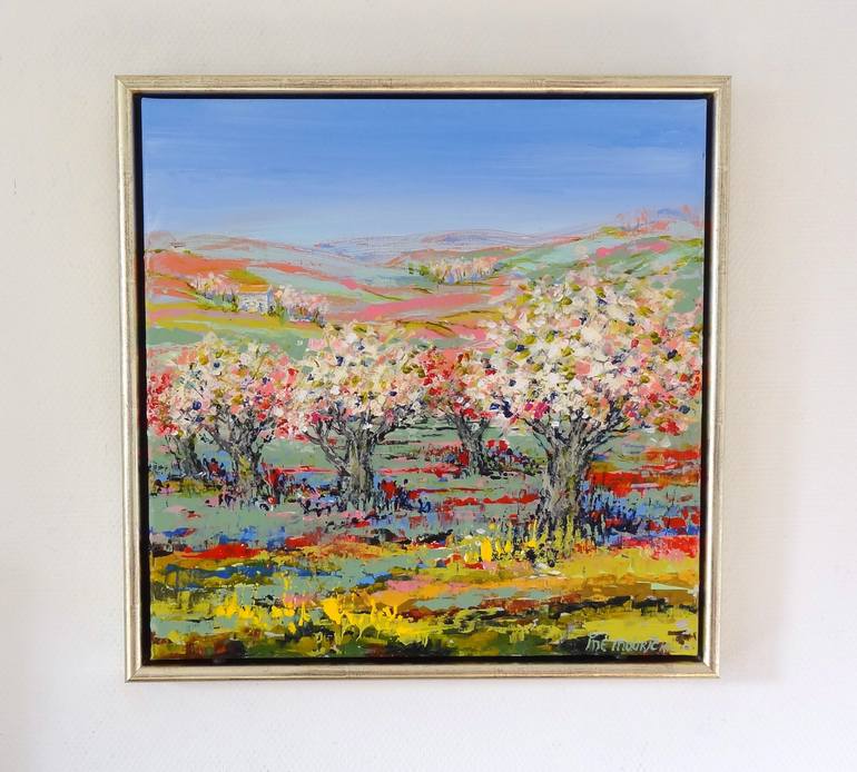 Original Abstract Expressionism Landscape Painting by Inelouise Mourick