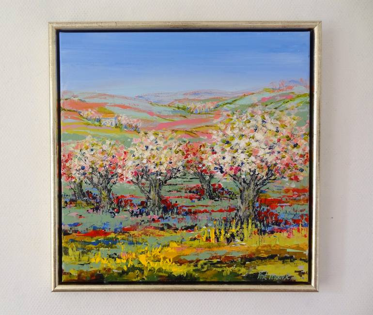 Original Abstract Expressionism Landscape Painting by Inelouise Mourick