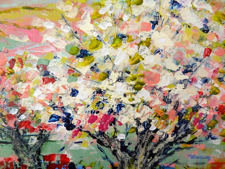 Original Abstract Expressionism Landscape Painting by Inelouise Mourick