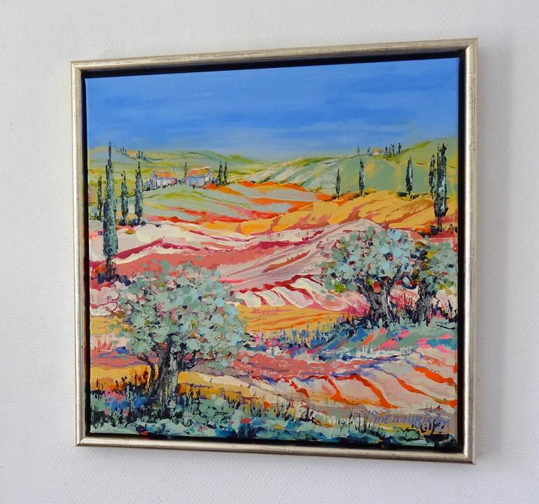 Original Abstract Expressionism Landscape Painting by Inelouise Mourick