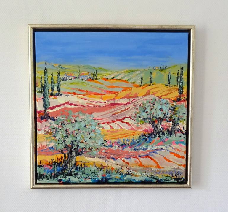 Original Abstract Expressionism Landscape Painting by Inelouise Mourick