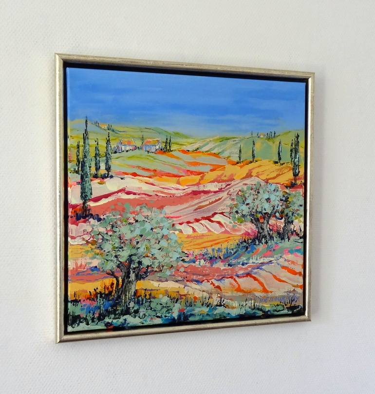 Original Abstract Expressionism Landscape Painting by Inelouise Mourick