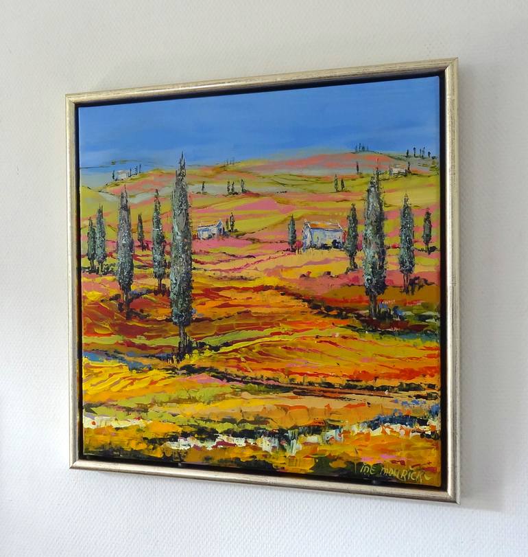 Original Abstract Expressionism Landscape Painting by Inelouise Mourick