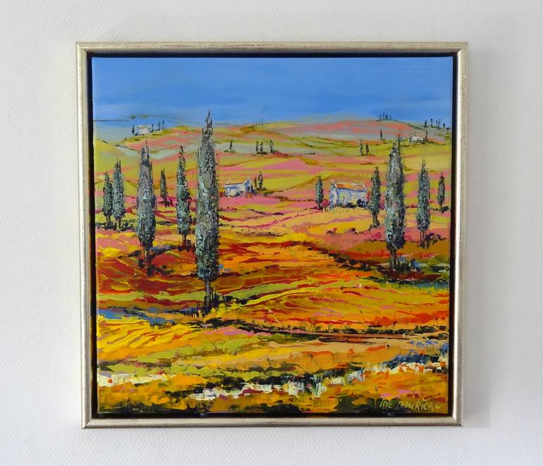 Original Abstract Expressionism Landscape Painting by Inelouise Mourick