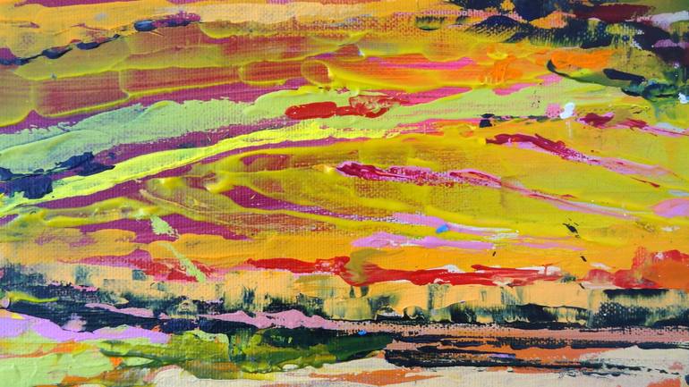 Original Abstract Expressionism Landscape Painting by Inelouise Mourick