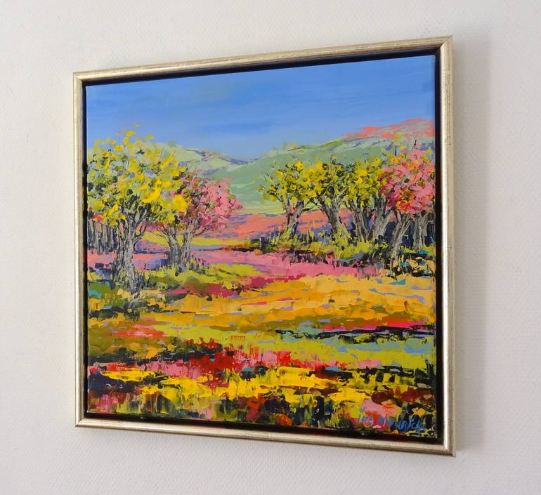 Original Abstract Expressionism Landscape Painting by Inelouise Mourick