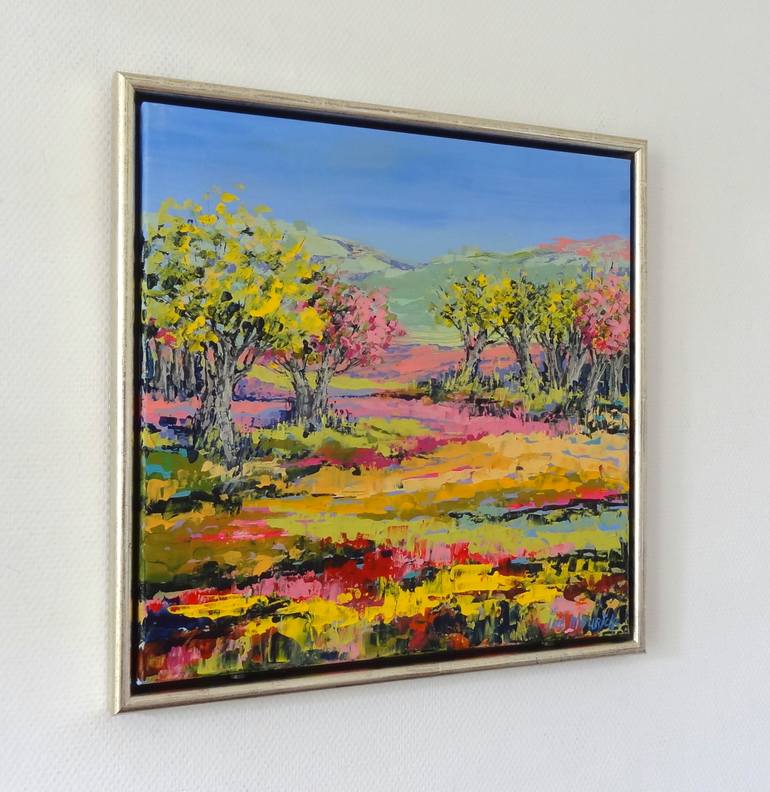 Original Abstract Expressionism Landscape Painting by Inelouise Mourick