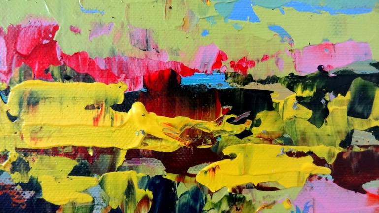 Original Abstract Expressionism Landscape Painting by Inelouise Mourick