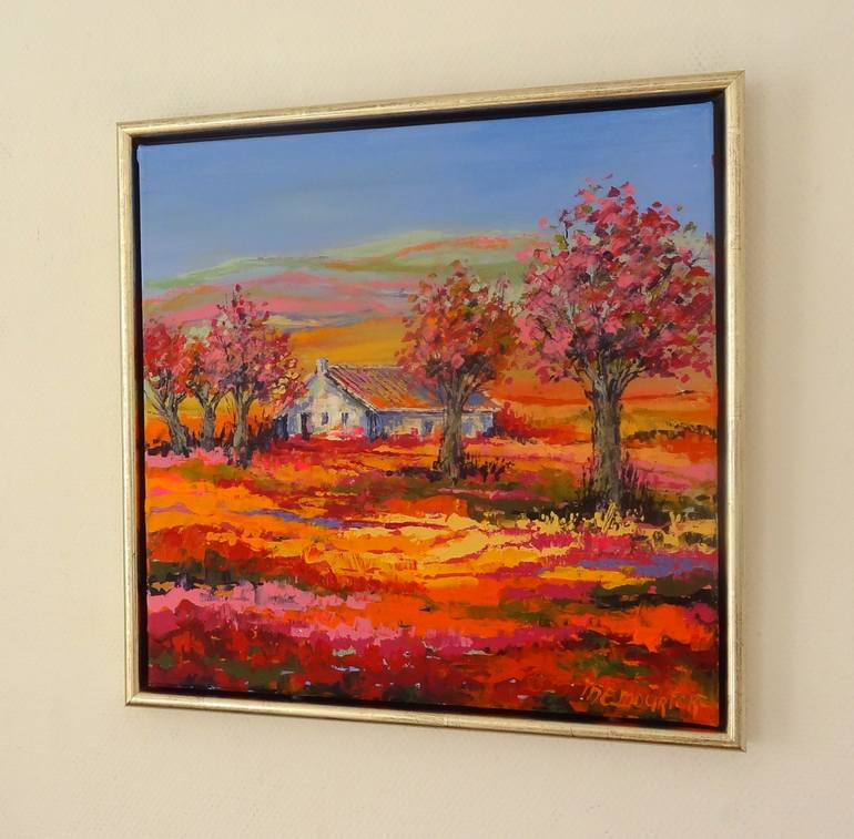 Original Abstract Expressionism Landscape Painting by Inelouise Mourick