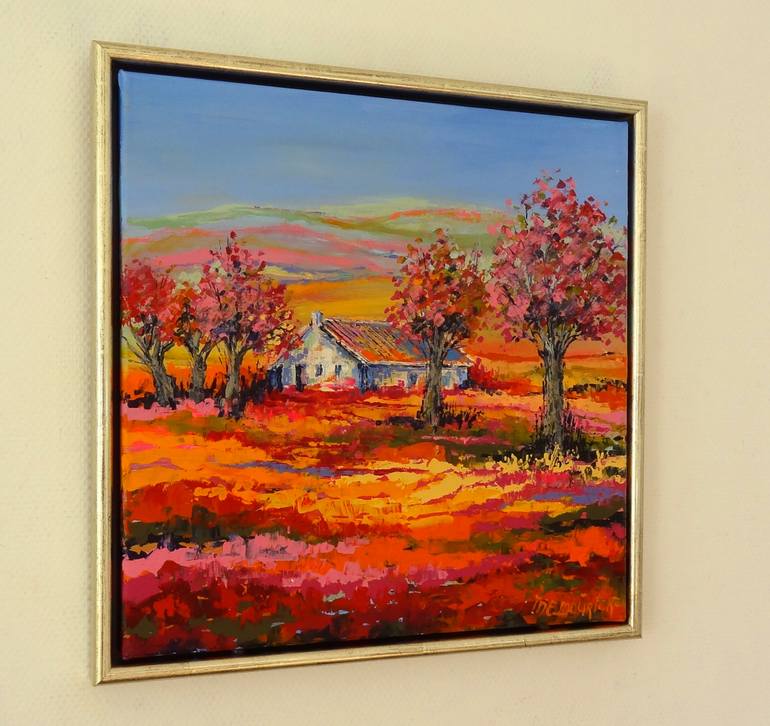 Original Abstract Expressionism Landscape Painting by Inelouise Mourick