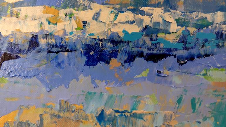 Original Abstract Seascape Painting by Inelouise Mourick
