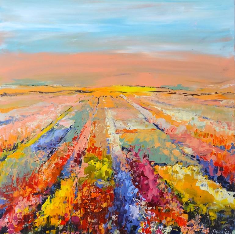 Original Abstract Expressionism Landscape Paintings by Inelouise Mourick