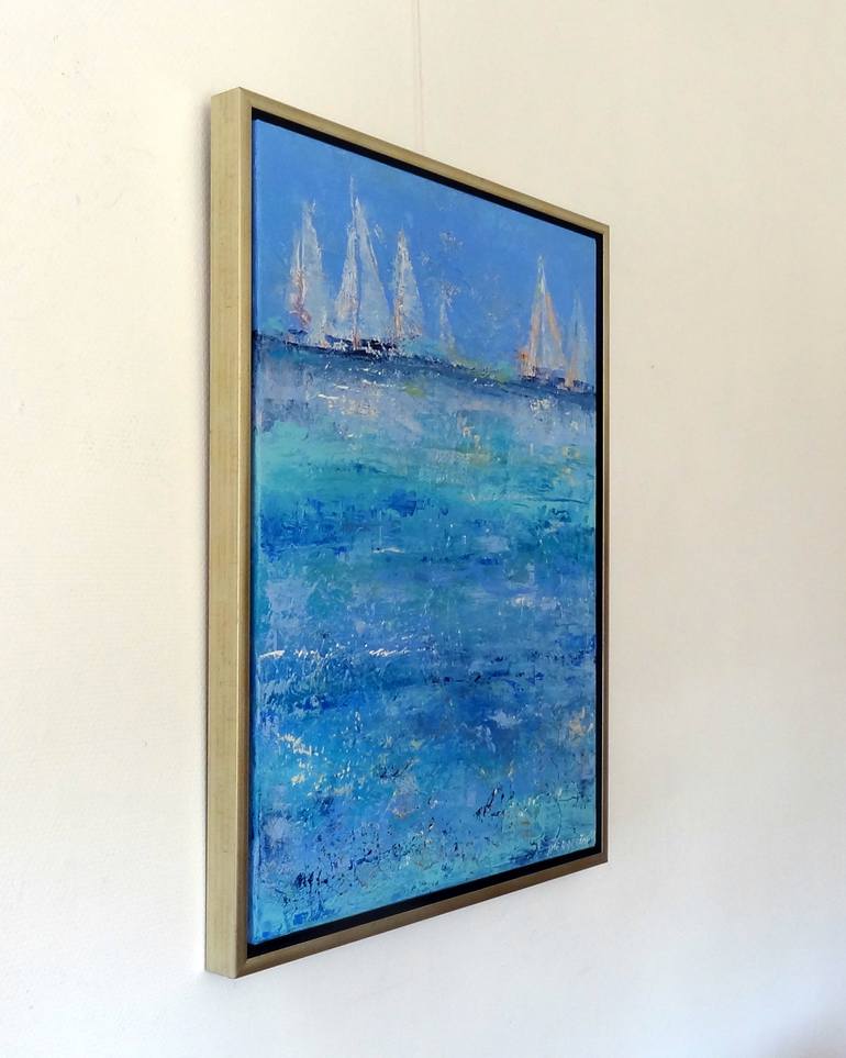 Original Abstract Seascape Painting by IneLouise Mourick