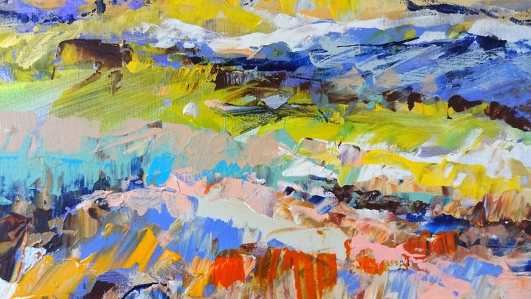 Original Abstract Expressionism Landscape Painting by IneLouise Mourick