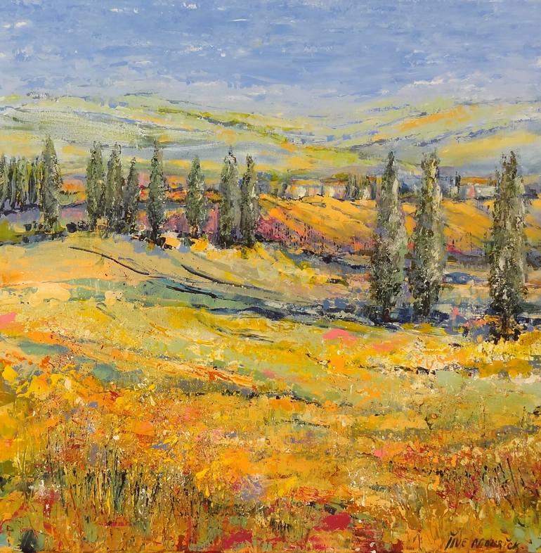 Original Abstract Expressionism Landscape Paintings by Inelouise Mourick
