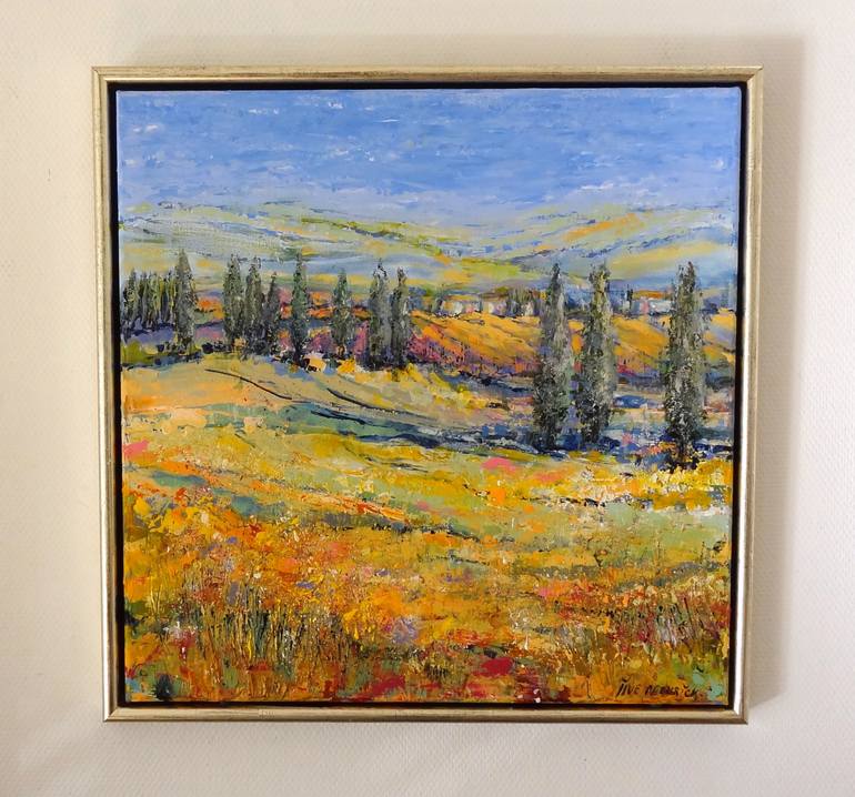 Original Abstract Expressionism Landscape Painting by Inelouise Mourick