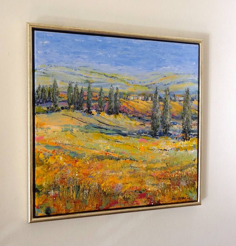 Original Abstract Expressionism Landscape Painting by Inelouise Mourick