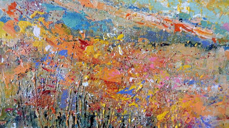 Original Abstract Expressionism Landscape Painting by Inelouise Mourick