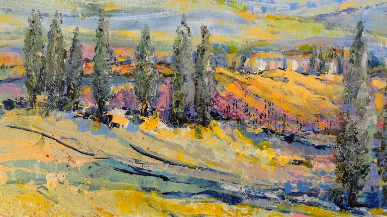 Original Abstract Expressionism Landscape Painting by Inelouise Mourick