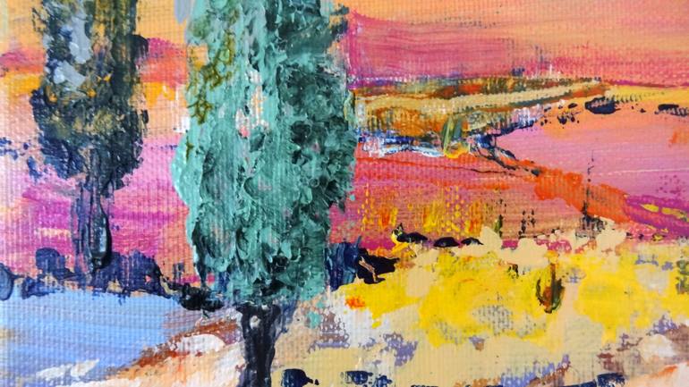 Original Abstract Expressionism Landscape Painting by IneLouise Mourick