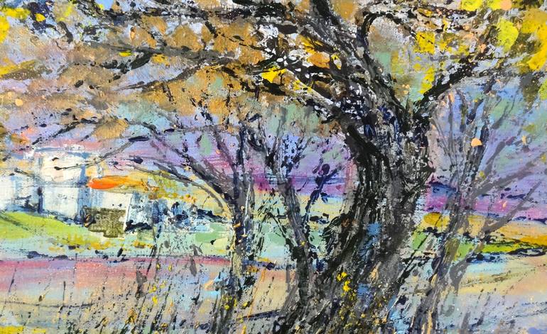 Original Abstract Expressionism Landscape Painting by IneLouise Mourick