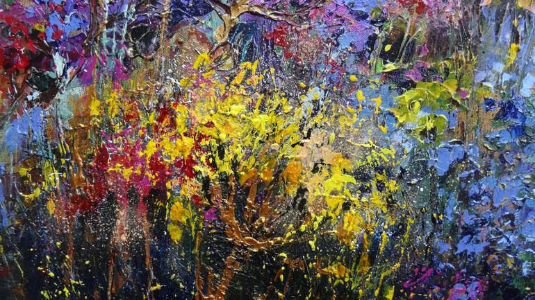 Original Abstract Expressionism Nature Painting by IneLouise Mourick