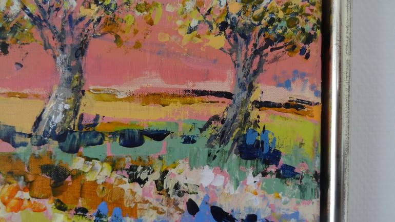 Original Abstract Expressionism Landscape Painting by IneLouise Mourick