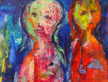 Original Abstract Portrait Paintings by IneLouise Mourick