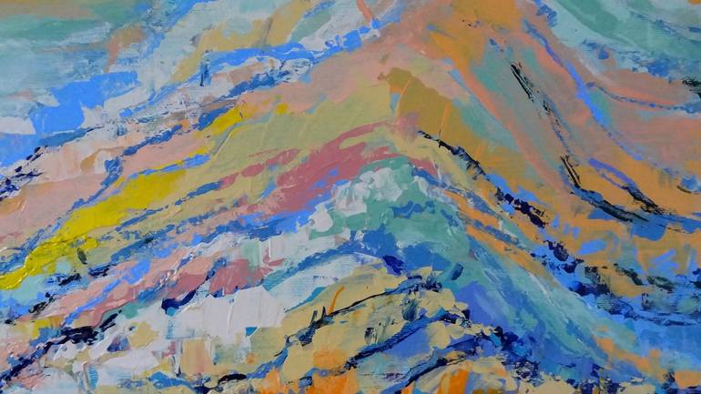 Original Abstract Landscape Painting by IneLouise Mourick