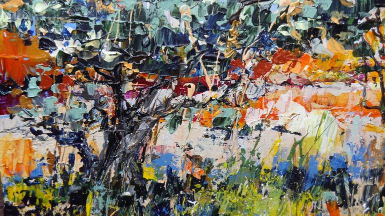 Original Abstract Expressionism Landscape Painting by IneLouise Mourick