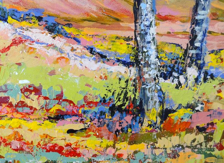 Original Abstract Expressionism Landscape Painting by IneLouise Mourick