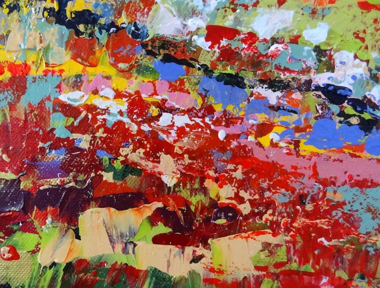 Original Abstract Expressionism Landscape Painting by IneLouise Mourick