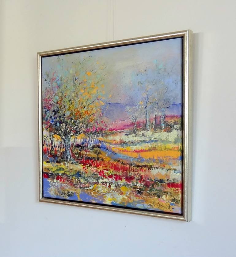 Original Abstract Expressionism Landscape Painting by IneLouise Mourick