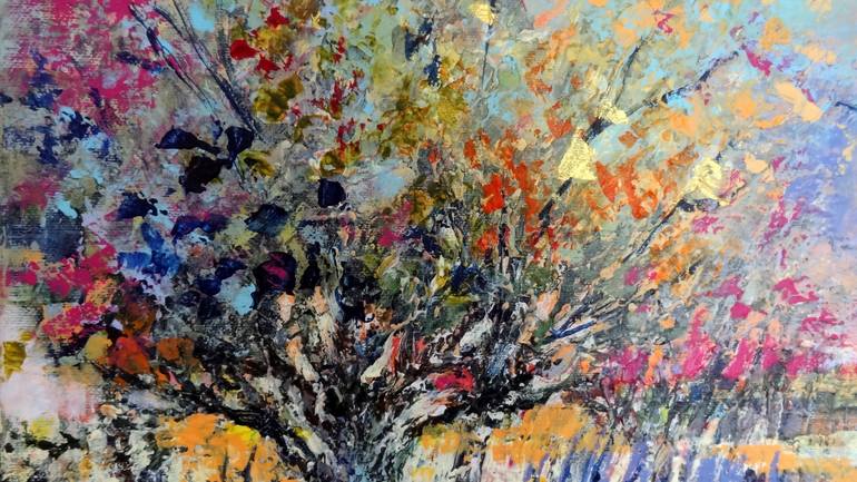 Original Abstract Expressionism Landscape Painting by IneLouise Mourick