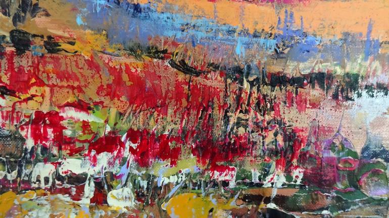 Original Abstract Expressionism Landscape Painting by IneLouise Mourick