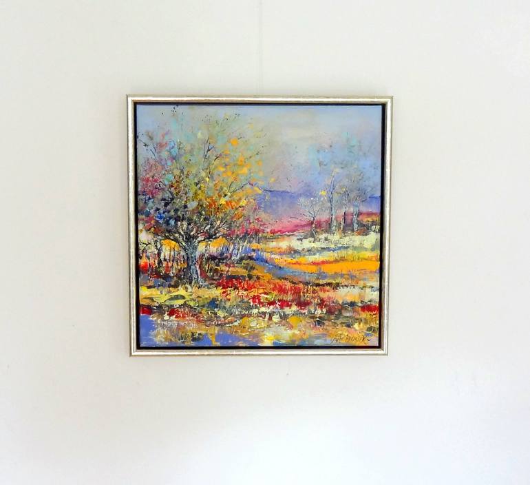 Original Abstract Expressionism Landscape Painting by IneLouise Mourick