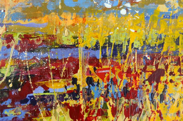 Original Abstract Expressionism Landscape Painting by Inelouise Mourick