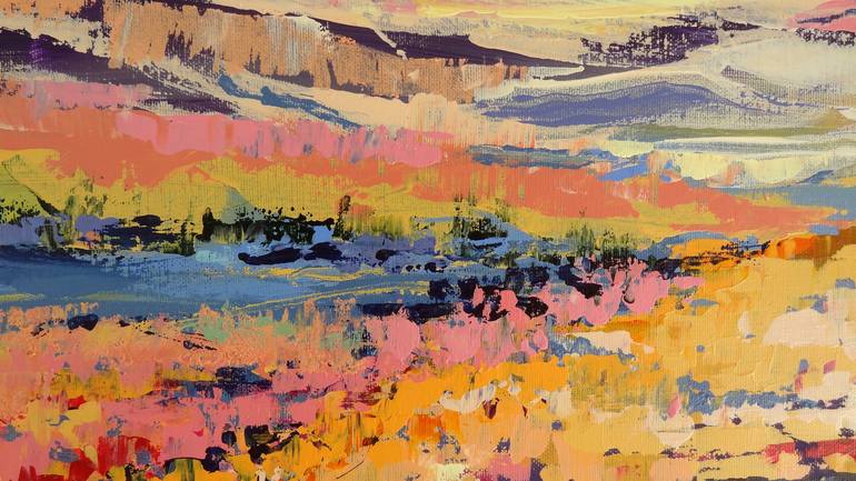 Original Abstract Landscape Painting by IneLouise Mourick