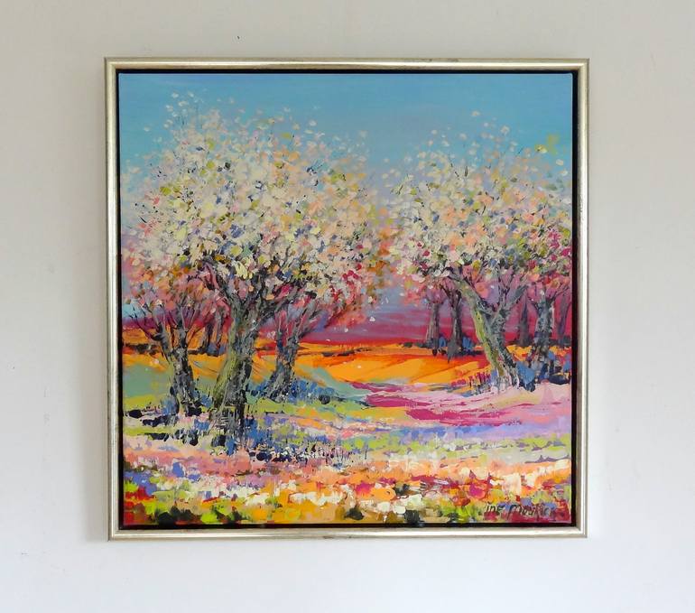 Original Abstract Expressionism Landscape Painting by IneLouise Mourick