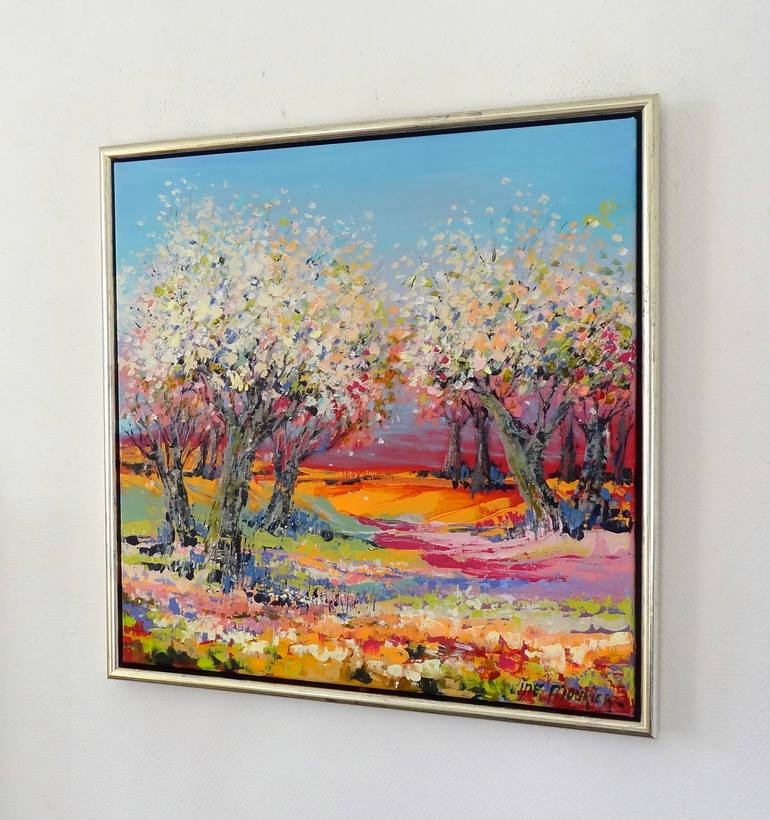 Original Abstract Expressionism Landscape Painting by IneLouise Mourick