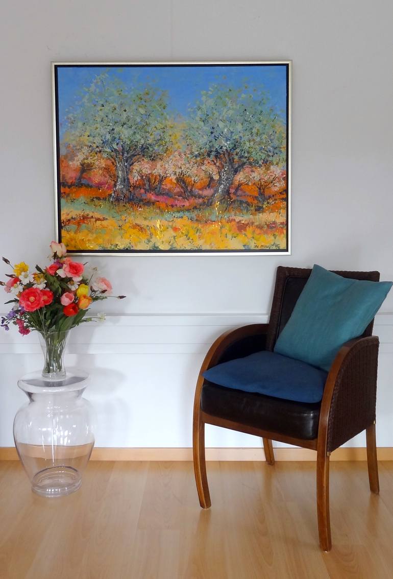 Original Abstract Expressionism Landscape Painting by Inelouise Mourick