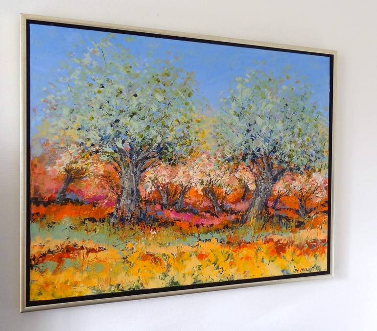 Original Abstract Expressionism Landscape Painting by Inelouise Mourick