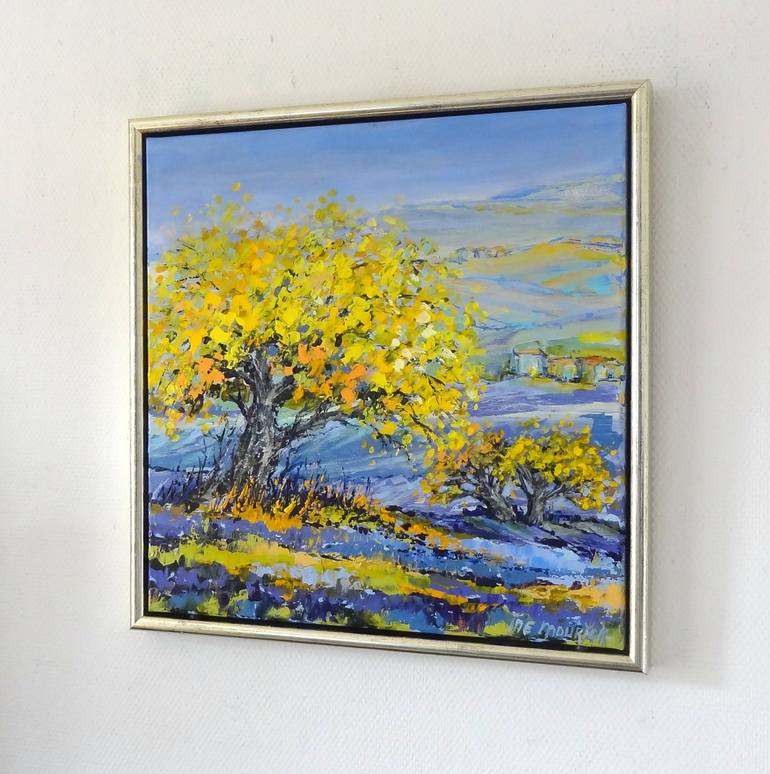 Original Abstract Expressionism Landscape Painting by Inelouise Mourick
